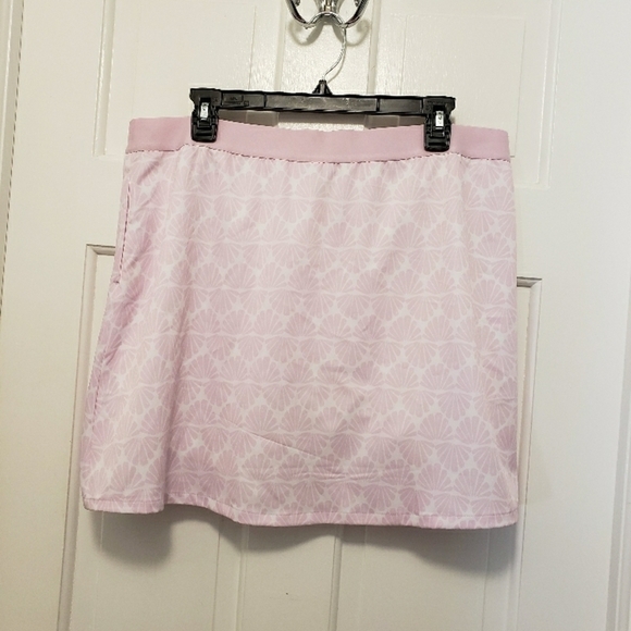 Lady Hagen Pink Seashells Side Pleat Skort Size XL, athlesiure, golfwear - Picture 1 of 8